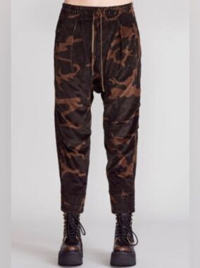 R13 harem camo pants wide wale corduroy size XS
